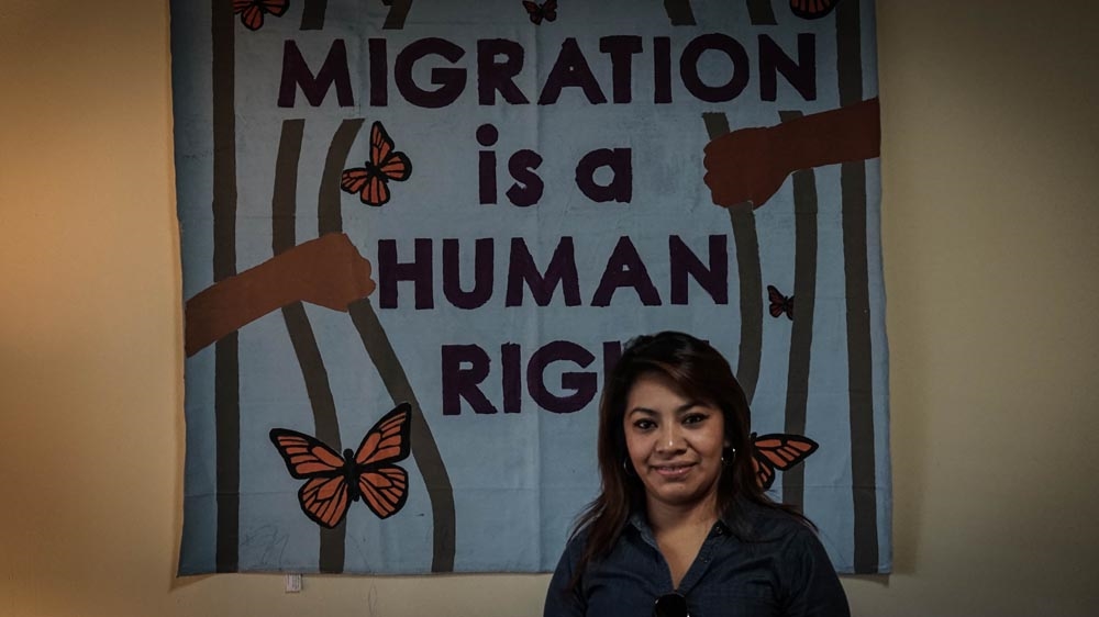 Sulma Franco fled her native Guatemala after being the target of violence for her activism [Patrick Strickland/Al Jazeera]