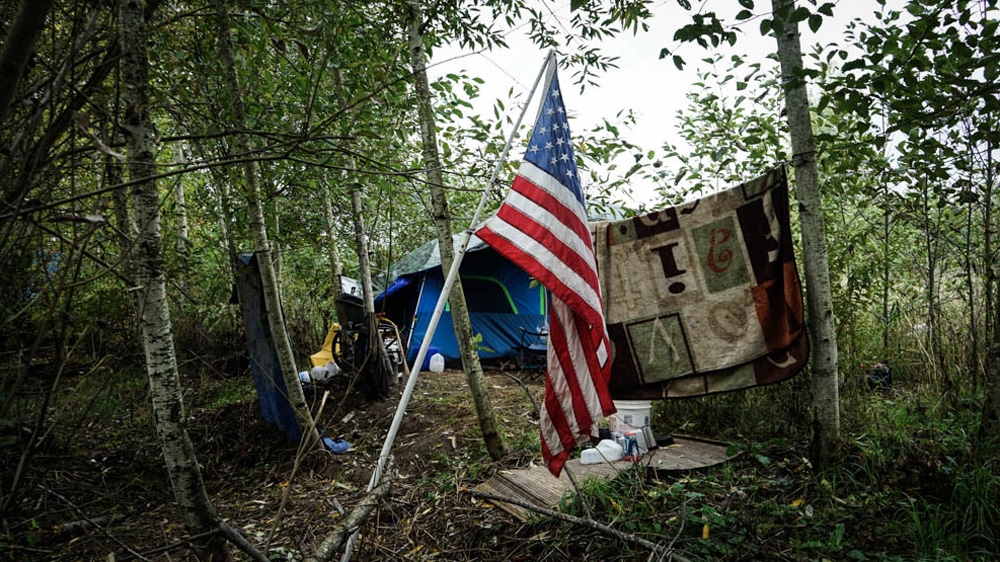 
As Americans prepare to head to the polls many homeless political organisers and their advocates argue that neither candidate will address their needs [Patrick Strickland/Al Jazeera] 