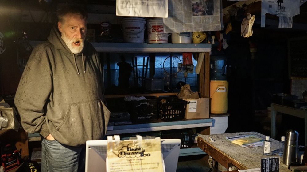 Mike Summers is 53 and first became homeless nearly three years ago after a series of personal tragedies [Patrick Strickland/Al Jazeera] 