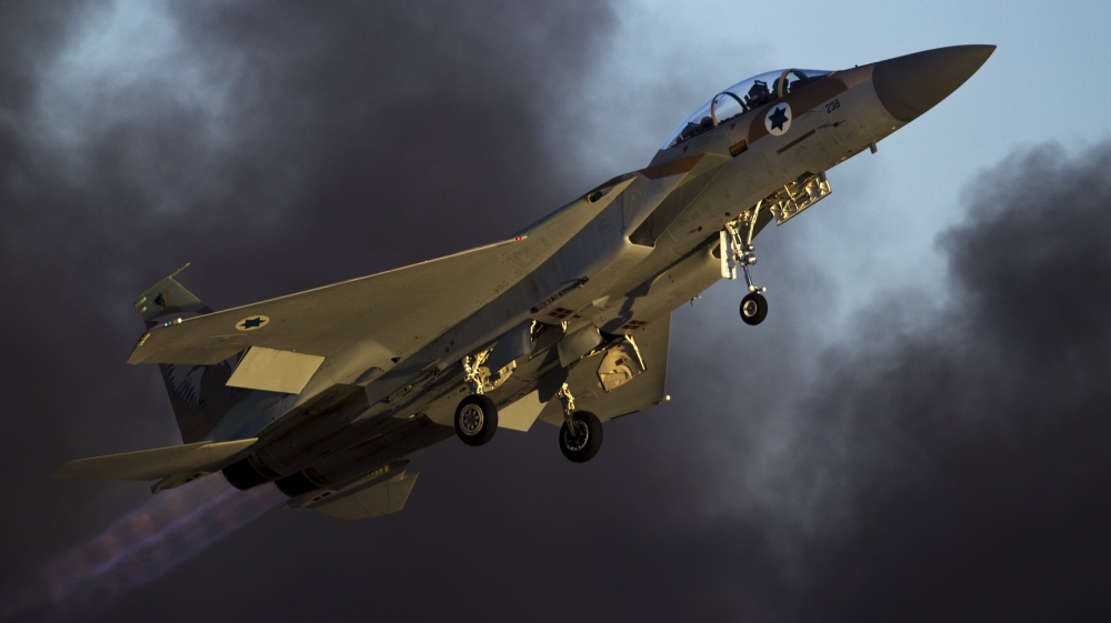 Israeli air force F-15 fighter jet flies at Hatzerim air base
