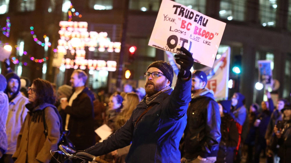 Environmental groups and Indigenous leaders across Canada denounced the government’s decision to approve the Line 3 and Trans Mountain pipelines [Reuters]