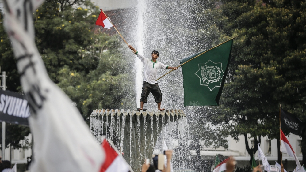 Protest Against Jakarta''s Governoor statement