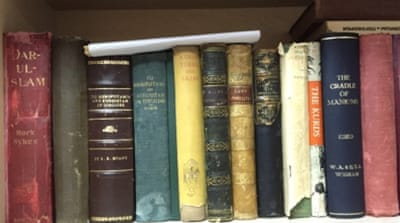 A book penned in 1908 by Mark Sykes in the library of Zheen Archive [Tanya Goudsouzian]