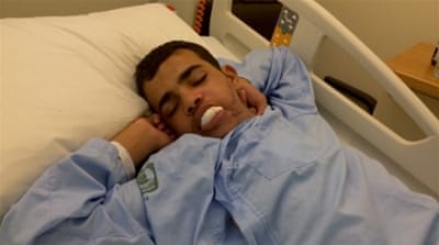 There is no one to take care of Hussain but local Omanis regularly send fruits and juices to the patients. [Photo by Baba Umar/Al Jazeera]