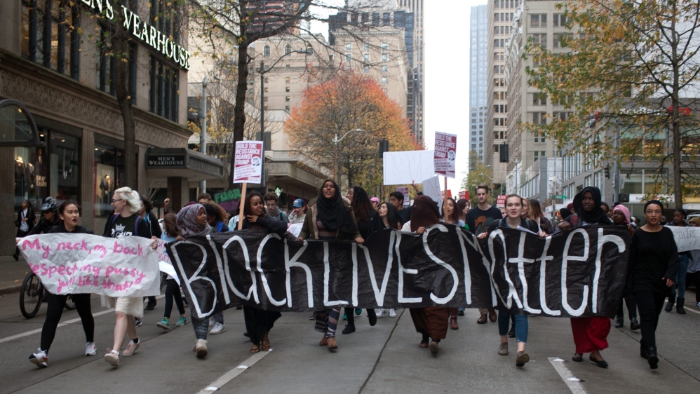 The Black Lives Matter movement has called Trump a 'white supremacist' [EPA]