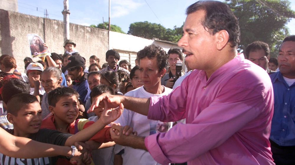 Nicaraguan presidential candidate Daniel Ortega greets supporters on the last day of the campaigning [Max Trujillo/Getty Images]