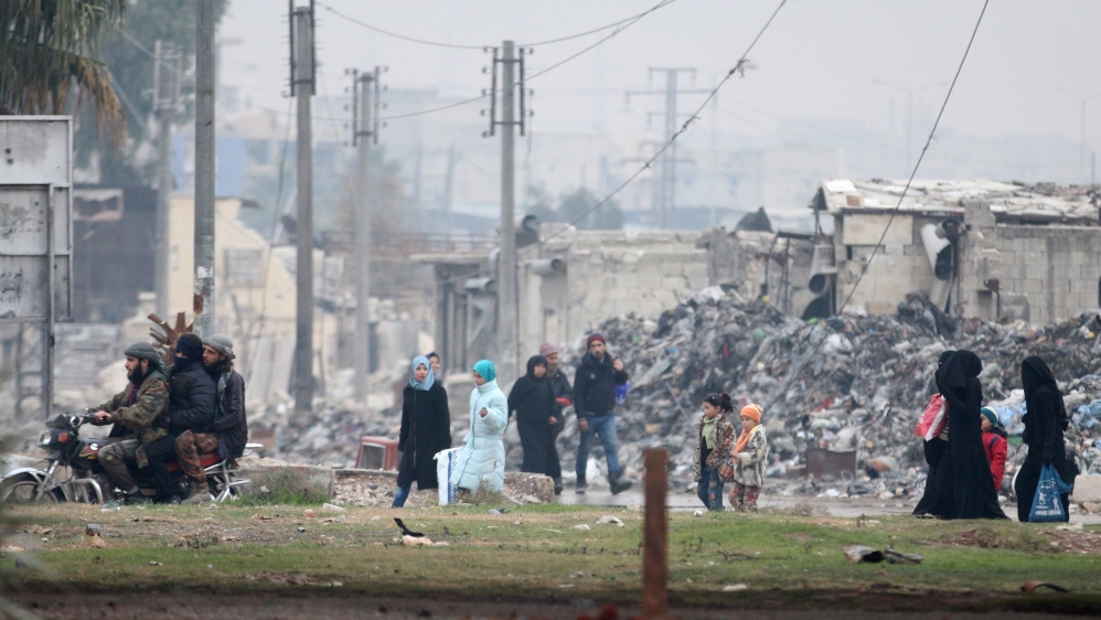 Civilians flee deeper into the remaining rebel-held areas of Aleppo