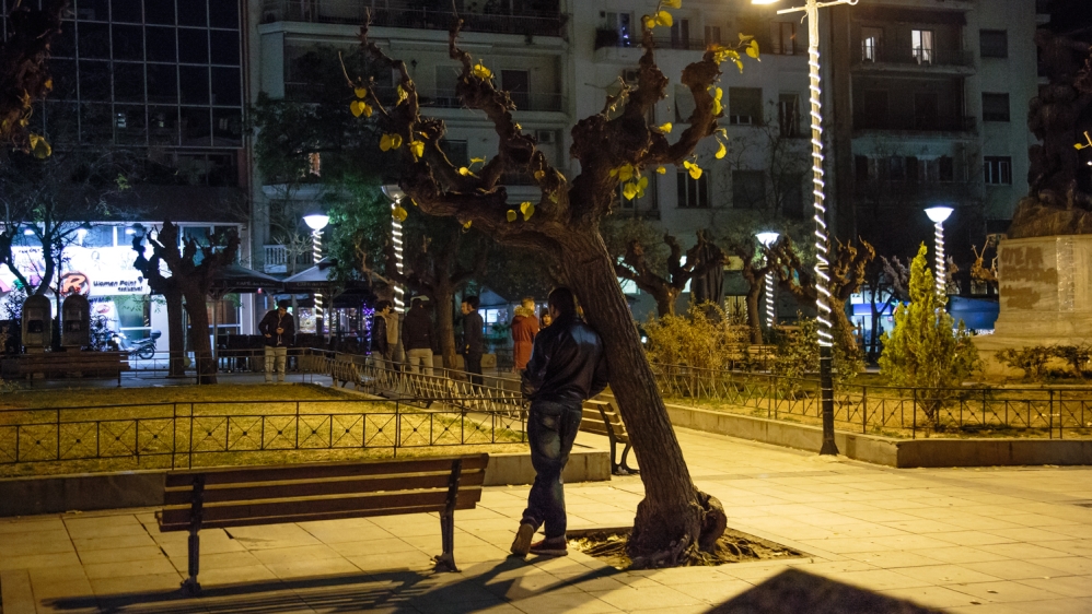 In addition to looking in the park, some clients solicit sex from asylum seekers in Athens' Victoria Square [Will Horner/Al Jazeera]