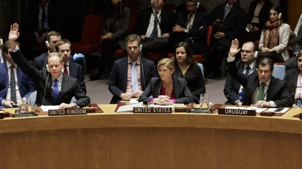 United Nations Vote on Resolution Condemming Israeli Settlements