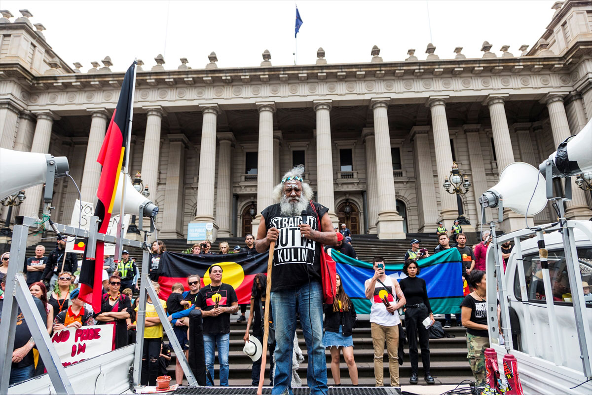 MELBOURNE, AUSTRALIA, "Australia Day" Protests