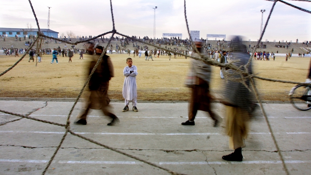 Halftime executions were frequently held in the stadium during the rule of the Taliban [Mario Tama/Getty Images]