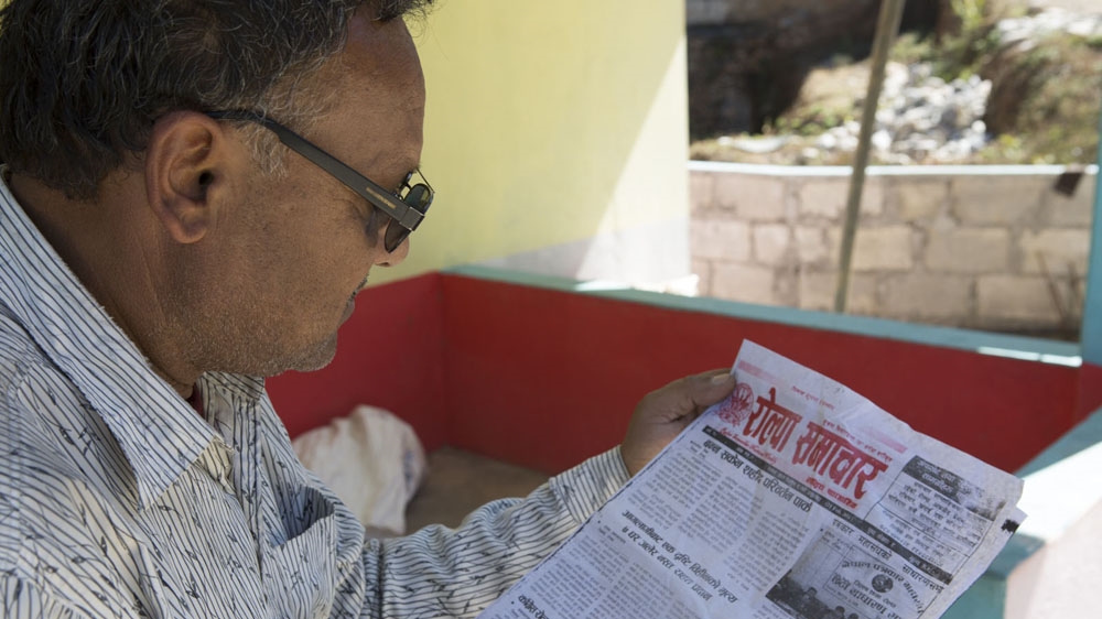 Rolpa Samachar focuses on the issues faced by marginalised communities such as Dalits and Magars [Prabhat Jha/Al Jazeera]