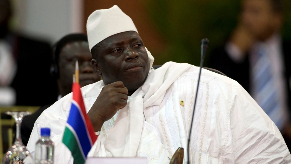 File photo of Gambia''s President Jammeh in Margarita Island