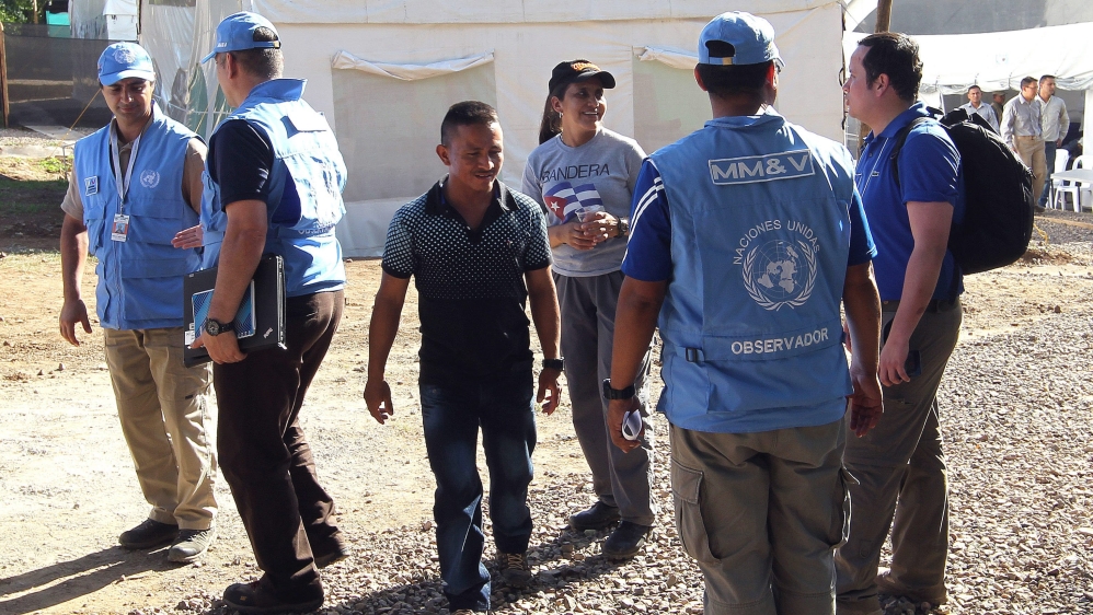 The UN has sent 280 monitors to oversee the process, a contingent set to eventually number 450 [EPA]