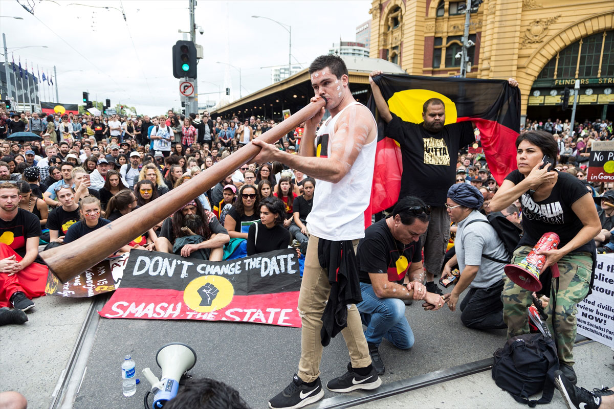 MELBOURNE, AUSTRALIA, "Australia Day" Protests