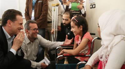 Rana meets the author in Syria, May 2016 [UNRWA/Taghrid Mohammed]