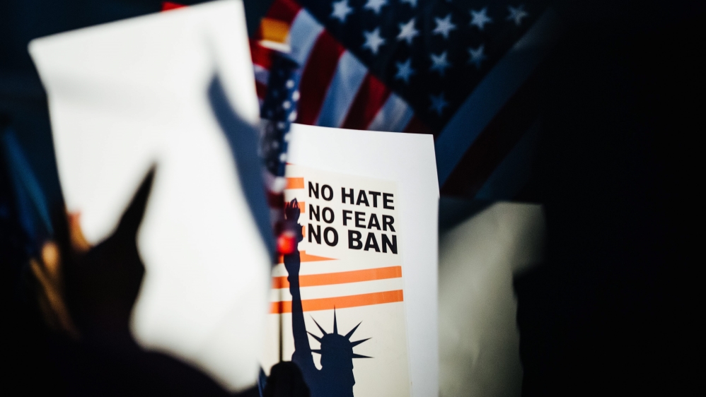 Protest against Trump''s Muslim Ban in New York