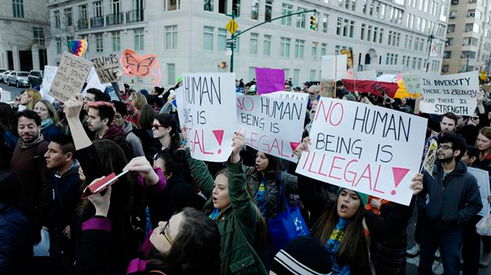 US protests against deportations
