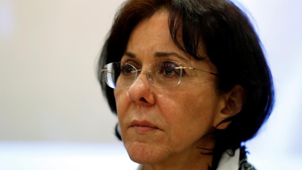 U.N. Under-Secretary General and ESCWA Executive Secretary Rima Khalaf speaks during a news conference in Beirut