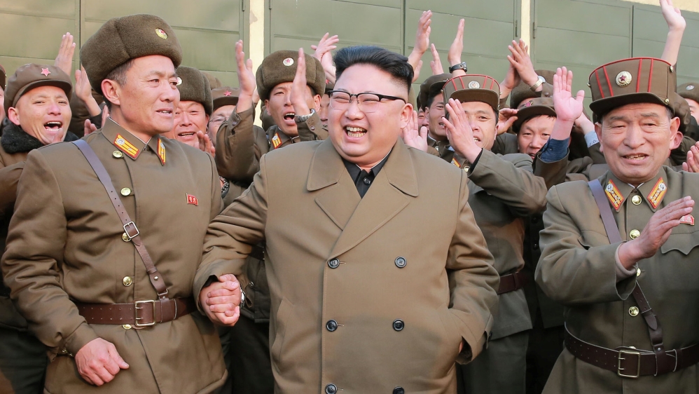 FILE PHOTO - North Korean leader Kim Jong Un watched the ground jet test of a Korean-style high-thrust engine newly developed by the Academy of the National Defence Science