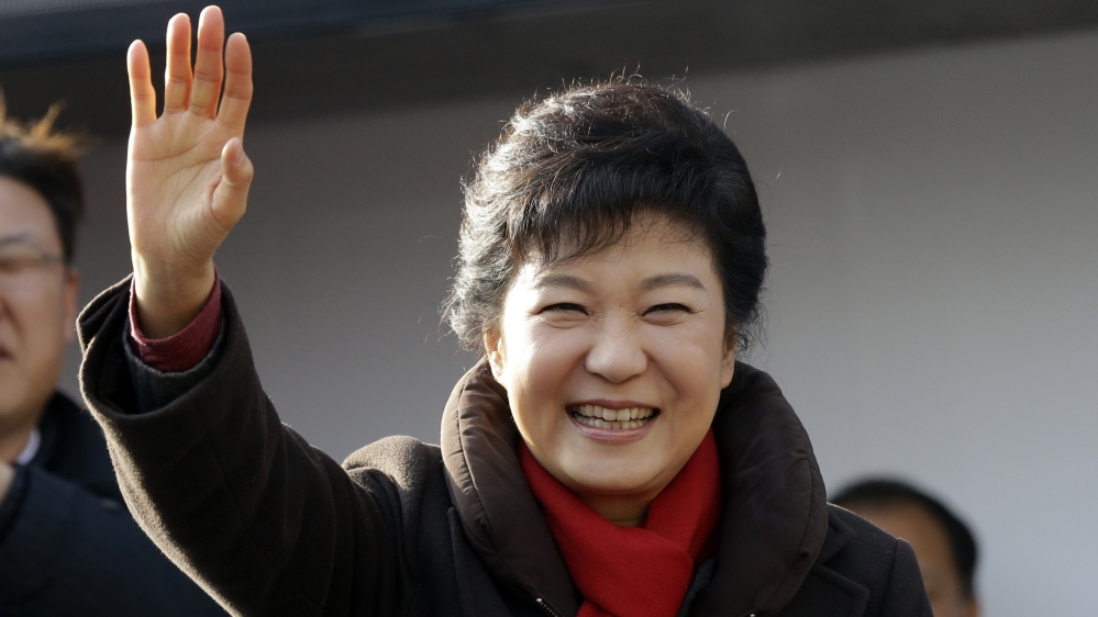  Park Geun-hye was inaugurated as South Korea's first female president in 2013 [File: Lee Jin-ma/AP] 