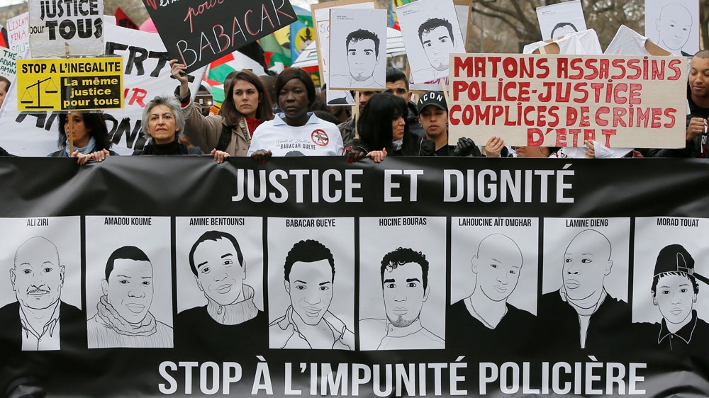 Protests and riots have taken place across France since 2005, calling for the end to what many call the excessive use of force by police [Gonzalo Fuentes/Reuters] 