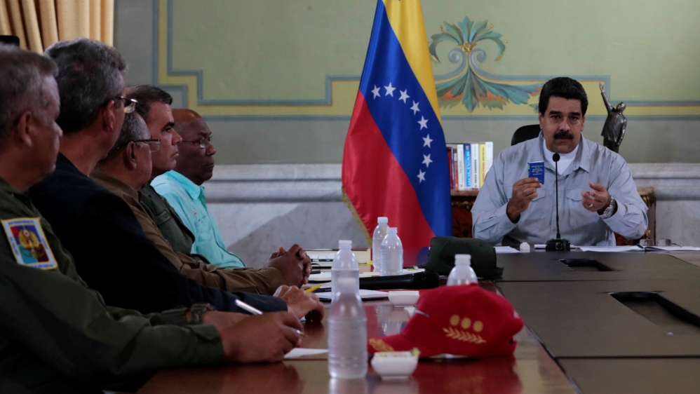 Venezuela''s President Nicolas Maduro speaks during a meeting with ministers at Miraflores Palace in Caracas