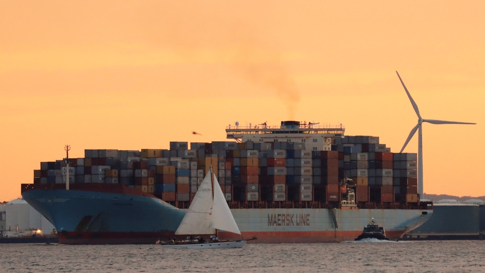 Shipping giant Maersk said the attack had caused outages at its computer systems across the world [Brendan McDermid/Reuters]