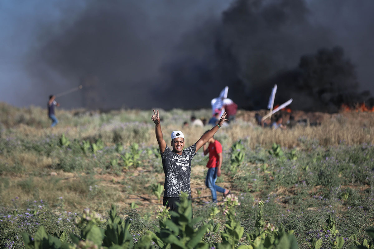 Palestinians protest on Gaza''s border with Israel