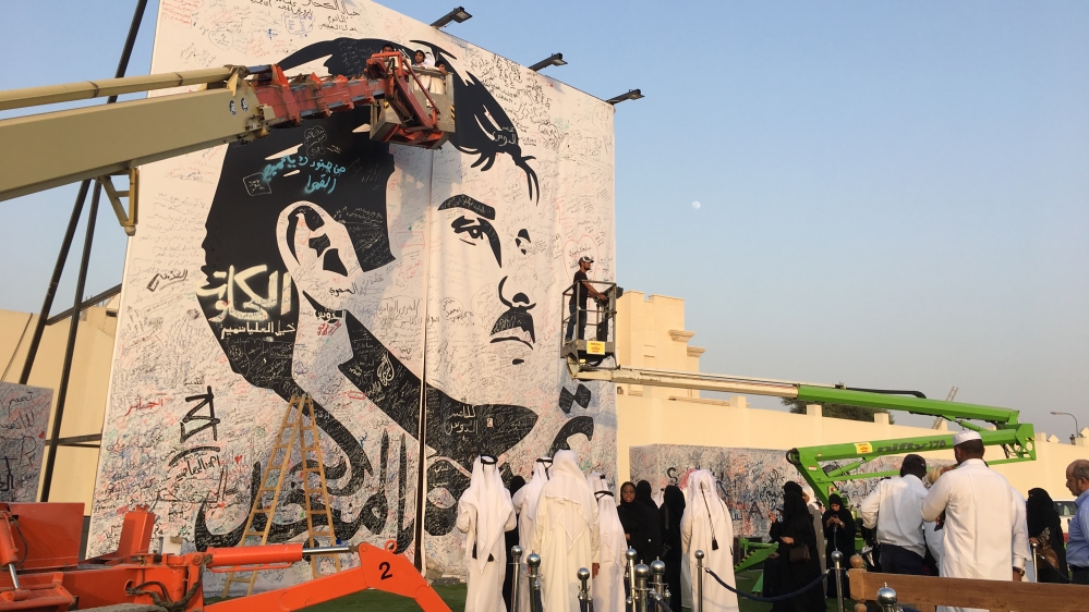  Across Doha, billboards have been erected for people to write messages of support for the emir [Cajsa Wikstrom/Al Jazeera] Across Doha, billboards have been erected for people to write messages of support for the emir [Cajsa Wikstrom/Al Jazeera]