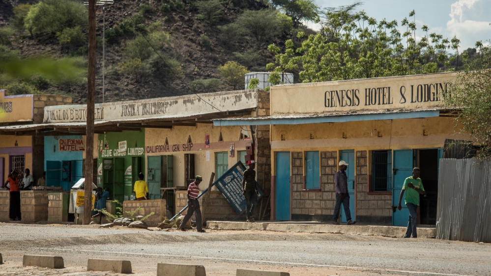 The centre of town in Chemolingot in northern Kenya [Will Swanson/Al Jazeera]