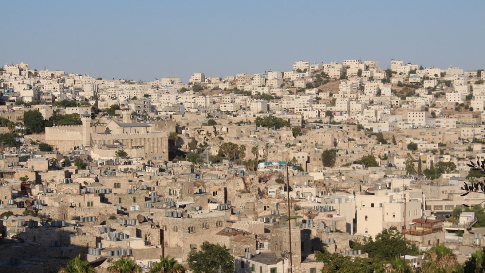 The Ibrahimi mosque/Tomb of the Patriarchs towers over Hebron''s old city.
