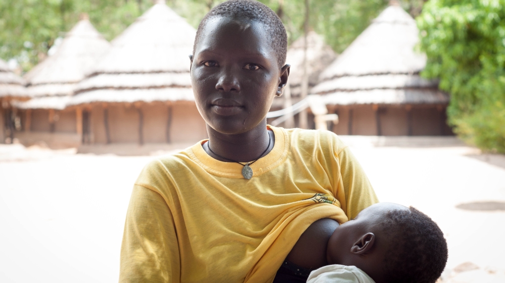 Paska, pictured here, hopes to break the glass ceiling and become the first South Sudanese woman to work as a doctor in her region [Javier Sauras/Al Jazeera]