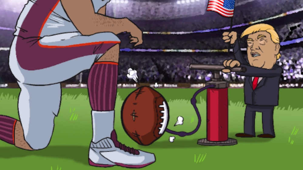 John Sims illustration for NFL op-ed