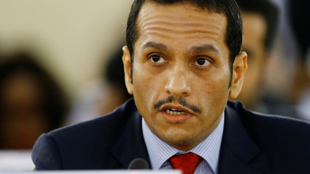 Qatar''s foreign minister Sheikh Mohammed bin Abdulrahman al-Thani attends the 36th Session of the Human Rights Council in Geneva