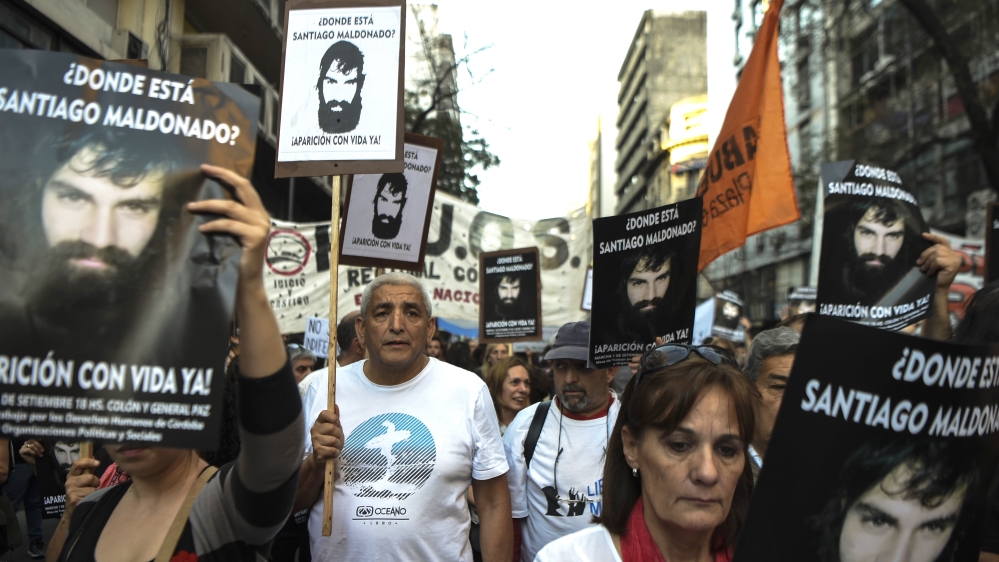 ARGENTINA-HUMAN RIGHTS-MALDONADO-PROTEST