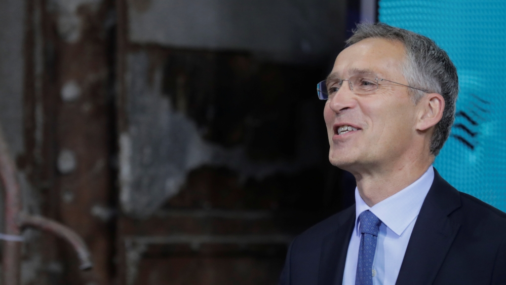 NATO Secretary General Stoltenberg arrives to the European Union Defence Ministers informal meeting in Tallinn