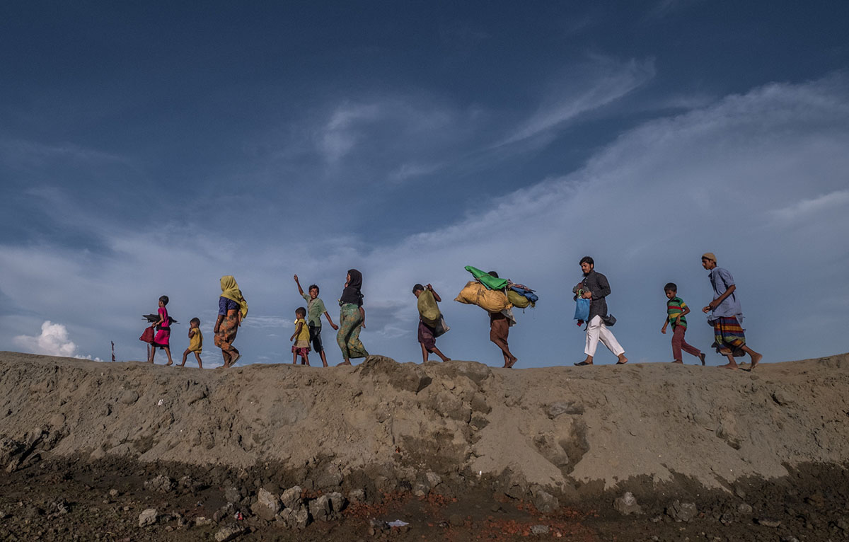 Laila, tracing her journey as she fled to Bangladesh
