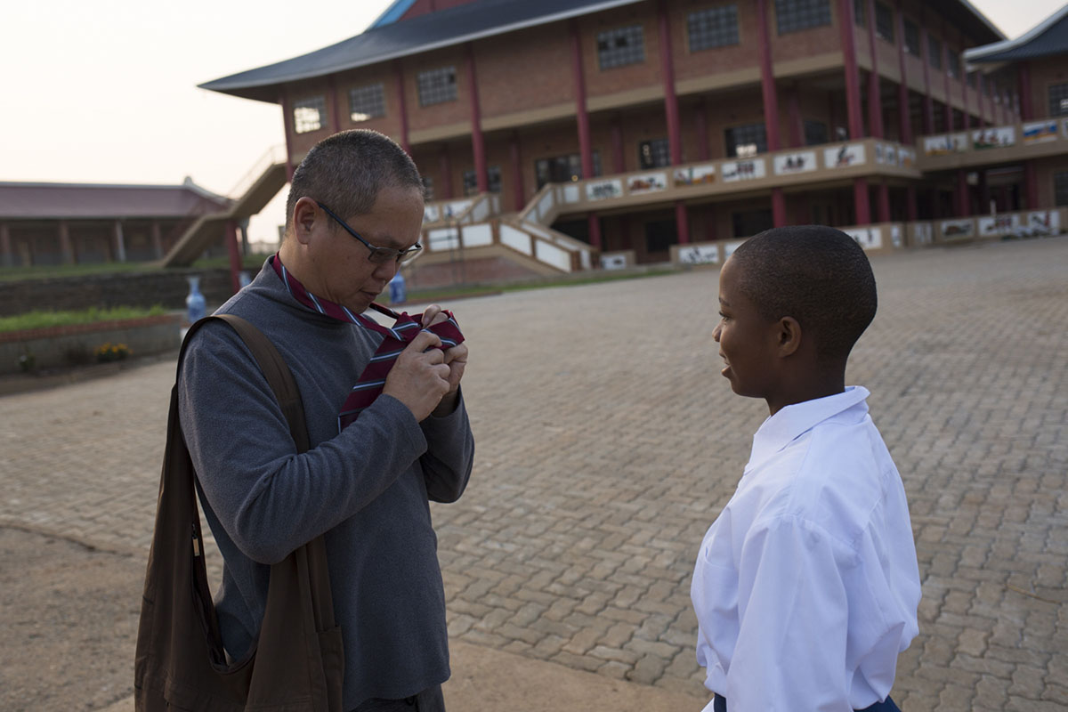 Orphans in Swaziland and Lesotho learning Mandarin, Buddhism and Kung Fu