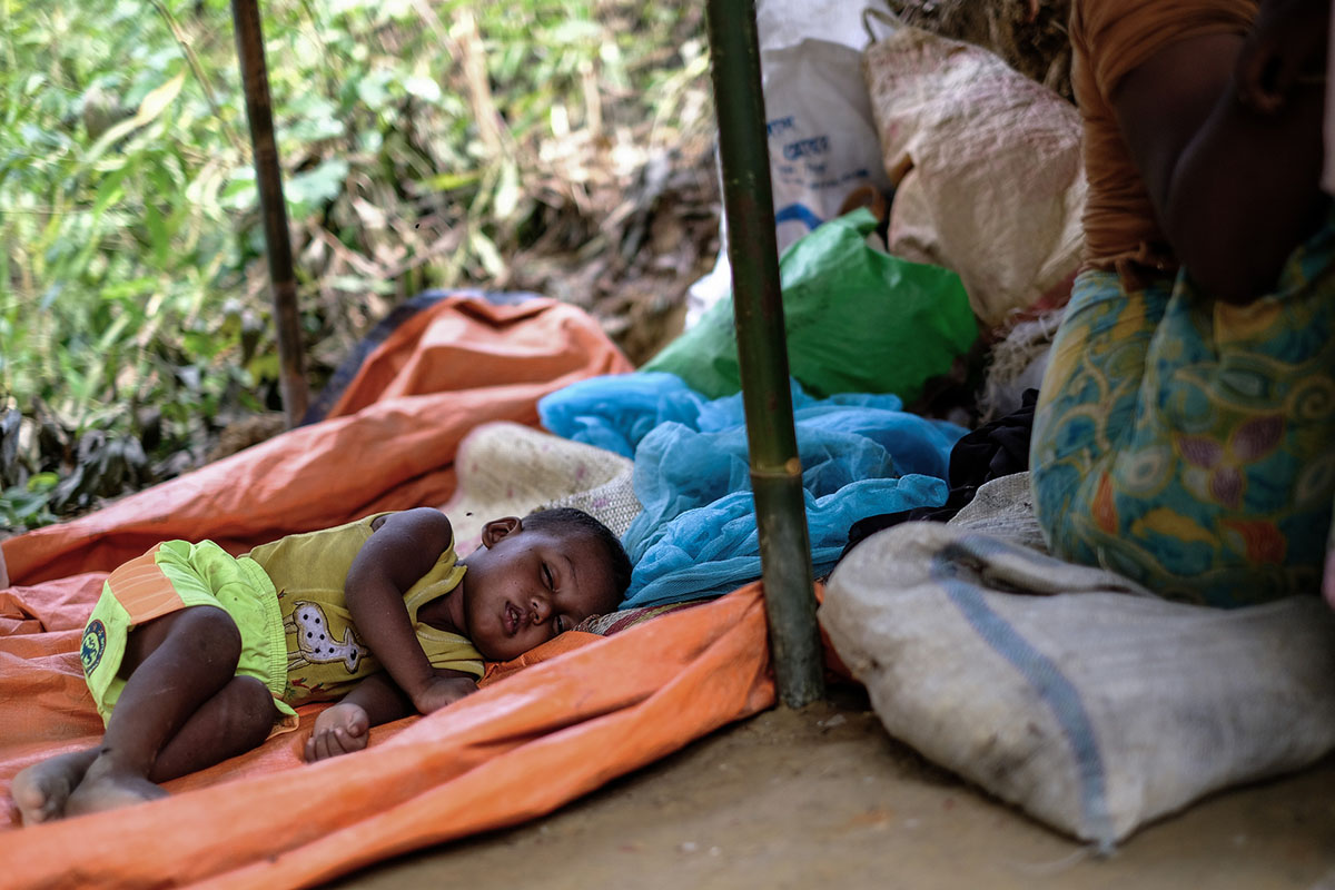 Laila, tracing her journey as she fled to Bangladesh