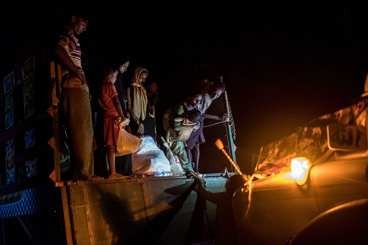 Laila, tracing her journey as she fled to Bangladesh