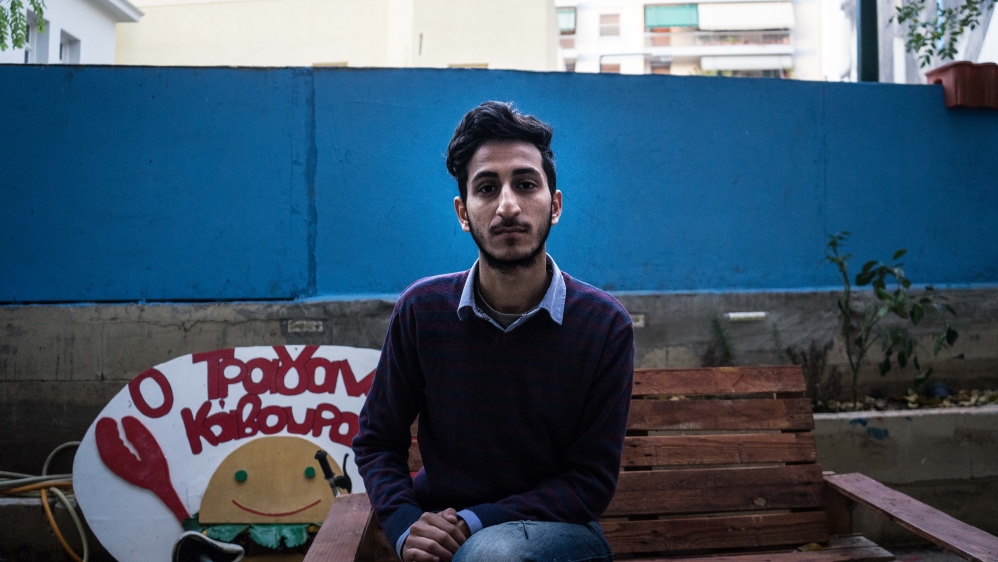 Mahmoud al-Zaidy, 21, fled Iraq after working as a war photographer [Patrick Strickland/Al Jazeera]