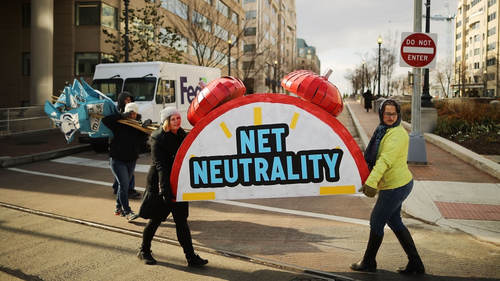 Protestors Rally At FCC Against Repeal Of Net Neutrality Rules