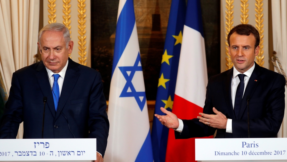Netanyahu Macron Paris