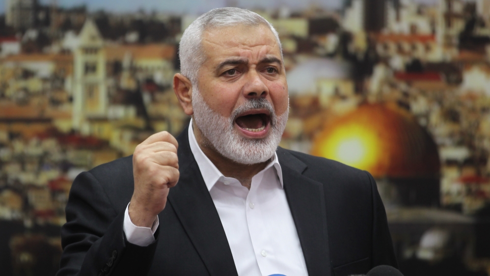 Haniya called for a new intifada, or uprising [Said Khatib/AFP]