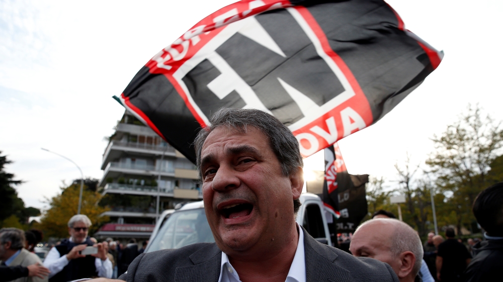 Roberto Fiore of Forza Nuova has publicly backed Assad's rule [File: Stefano Rellandini/Reuters] 