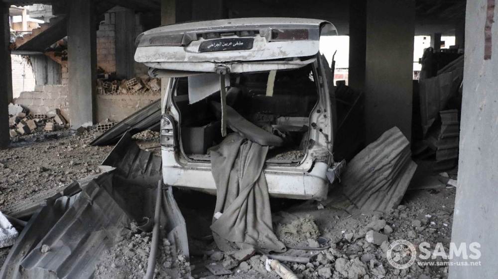 The air offensive by Syrian and Russian warplanes since Sunday has been relentless, residents of Eastern Ghouta say [Courtesy: SAMS]