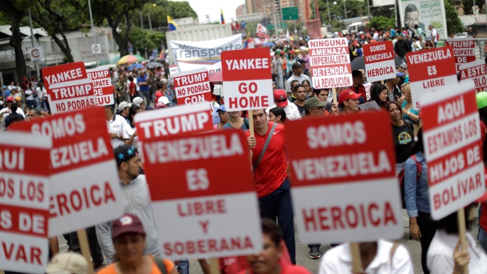 Caracas Trump protest