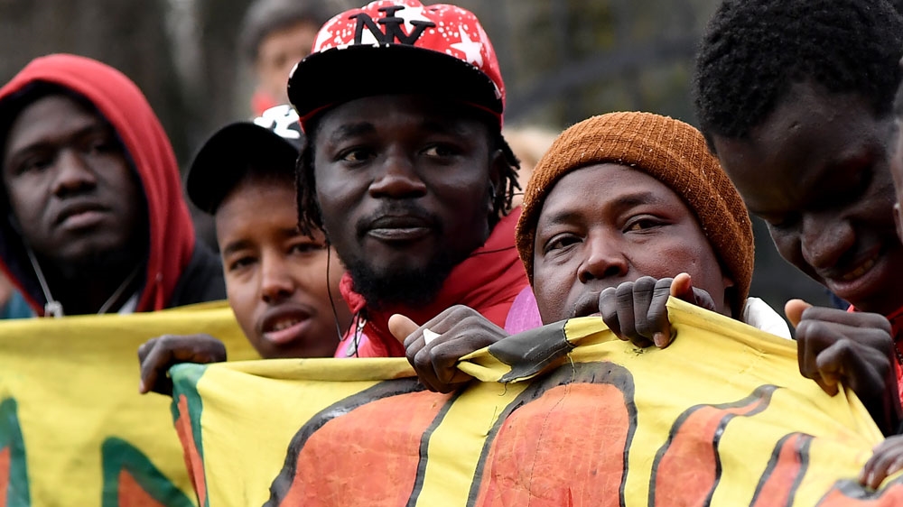 African migrants attack