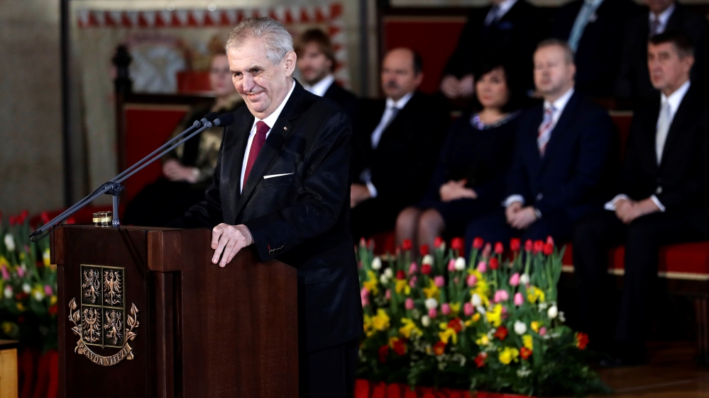 Zeman was re-inaugurated earlier in March [David W Cerny/Reuters]